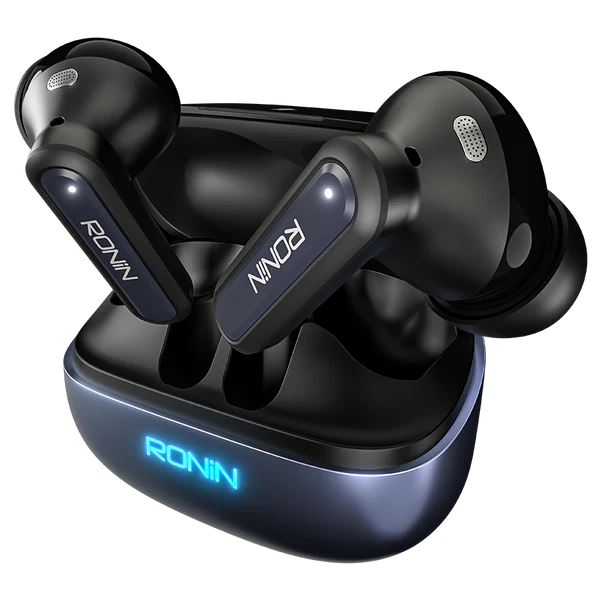R-7085 Vox Earbuds Blue Side View