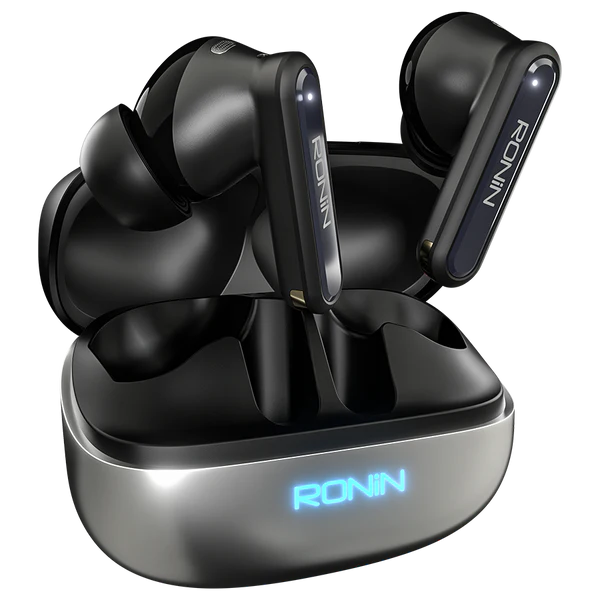 R-7085 Vox Earbuds Silver Close-up