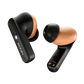 R-7100 Mellow Black Earbuds inside charging case