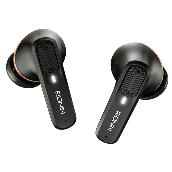 R-7100 Mellow Black Earbuds lifestyle image