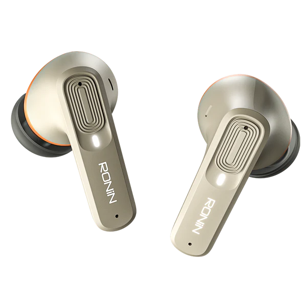 R-7100 Mellow Gray Earbuds lifestyle image
