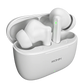 R-740 Vivid White Earbuds inside charging case