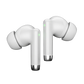 Side view of R-740 Vivid White Earbuds showing ergonomic fit