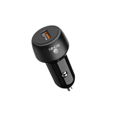 R-911 Quick 3.0 Car Charger in Black with Micro USB & Type-C Compatibility