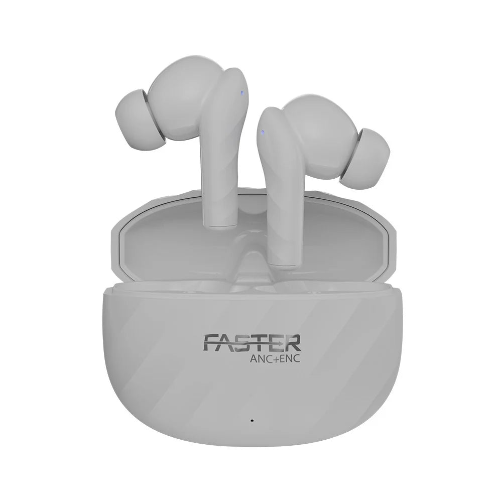 Raptor White Earbuds Placed Inside Charging Case