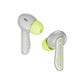 Roar White Wireless Earbuds Side Profile