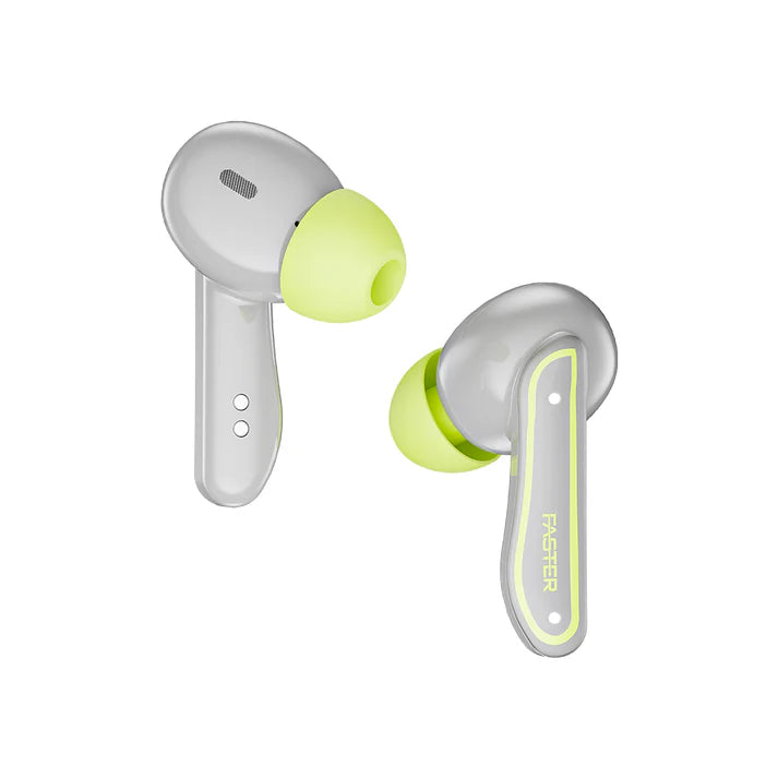 Roar White Wireless Earbuds Side Profile