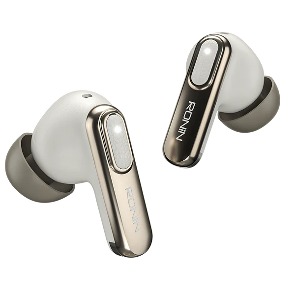 Ronin Nox R-7080 Beige Earbuds Front View