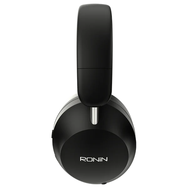 RONiN Magnitude R-1505 headphones in black — minimalist design, 40mm drivers, 10 hours playtime