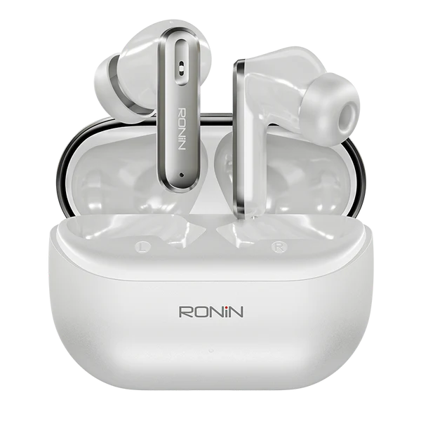 Ronin Vesper R-7075 White – Wireless Earbuds with ENC and Gaming Mode
