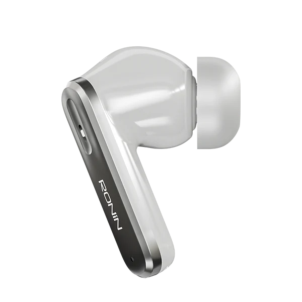 Ronin R-7075 Vesper Earbuds White with Bluetooth 5.3 and ANC