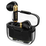 Ronin Snap R-7070 Wireless Earbuds Black – Transparent Dual-Tone Finish