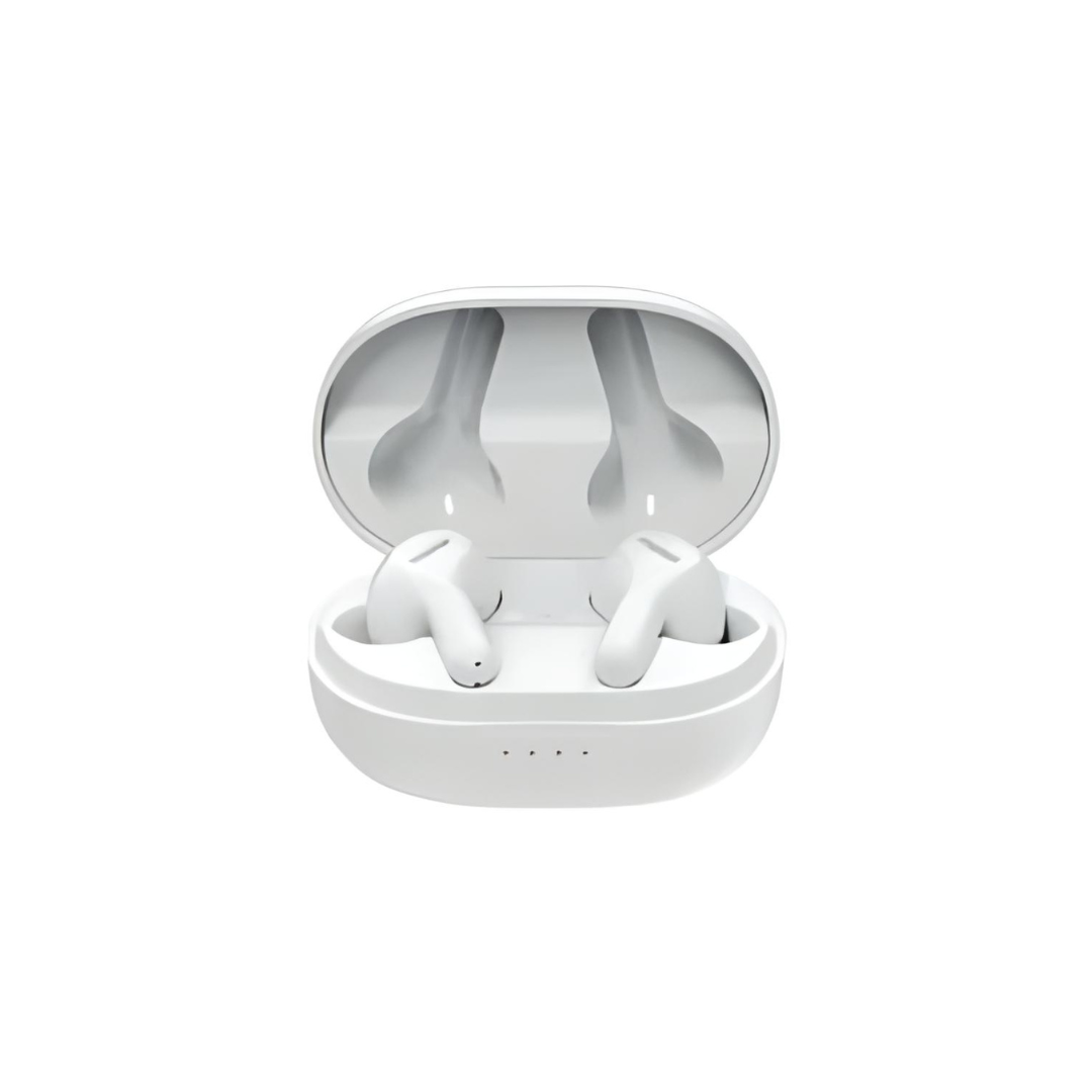 Faster Saver S70 Earbuds with charging case in white